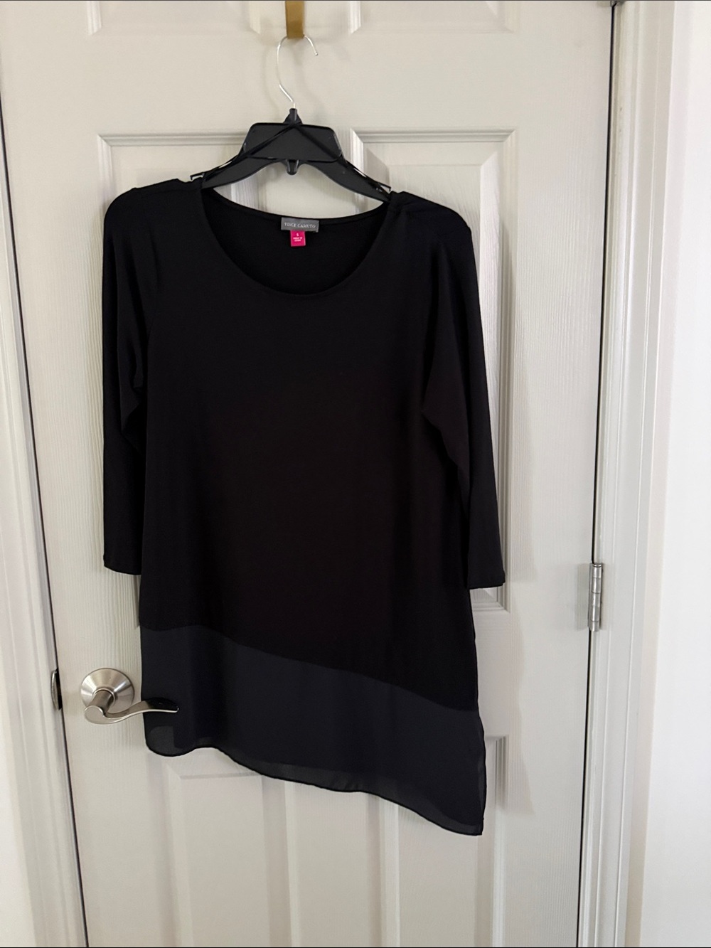 Vince Camuto Black Asymmetric Hem Tunic
